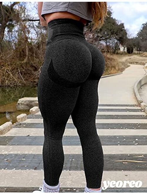 YEOREO Scrunch Butt Lift Leggings for Women Workout Yoga Pants Ruched Booty  High