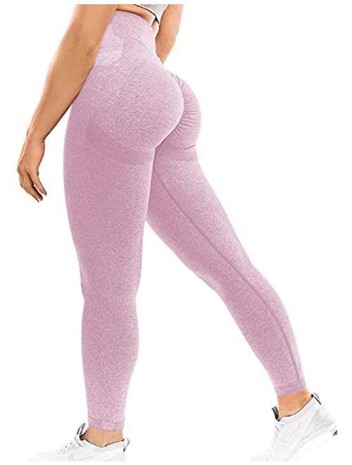 YEOREO Scrunch Butt Lift Leggings for Women Workout Yoga Pants Ruched Booty High Waist Seamless Leggings Compression Tights