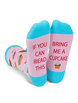 Zmart If You Can Read This Bring Me Pickle Bacon Hot Dog Pizza Socks for Women, Funny Pickle Bacon Hot Dog Pizza Gifts