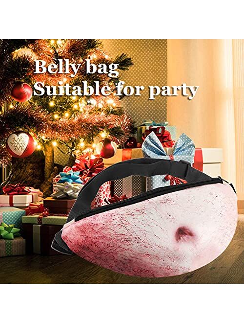 Dad Bag Fanny Pack,Funny Gag Gifts 3D Beer Belly Waist Packs for  Christmas,White Elephant Gift Exchange