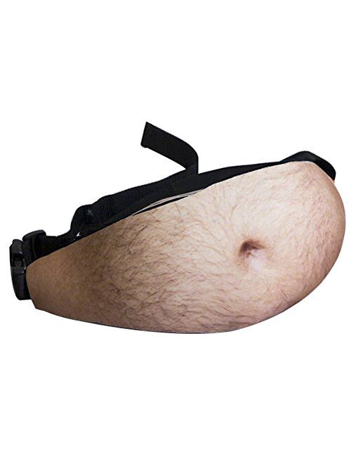 Dad Bag Fake Beer Belly Waist Pack Unisex Fanny Pack White Elephant Gifts Funny Gag gifts