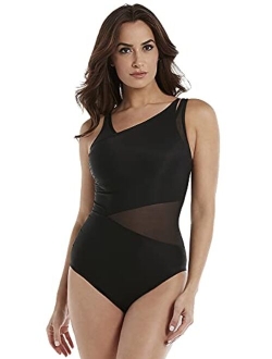 Women's Swimwear Illusionist Azura All Over Control Underwire One Piece Bathing Suit Swimsuit