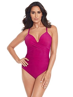 Women's Swimwear Rock Solid Captivate Tummy Control Underwire Cross Back One Piece Swimsuit