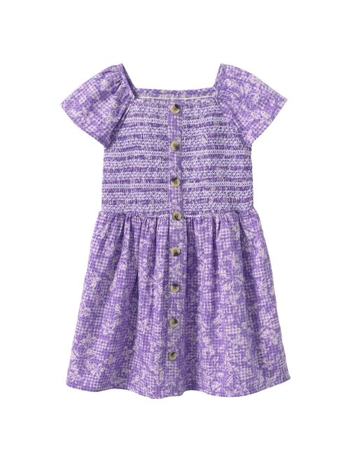 Girls 4-16 Lands' End Smocked Woven Dress