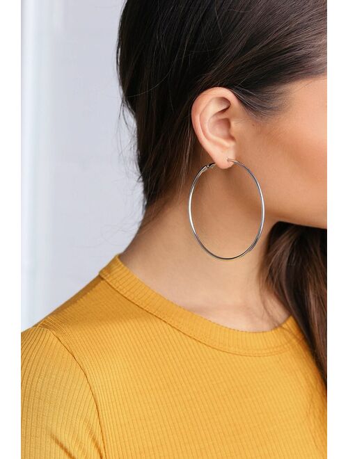 Lulus Miley Gold Hoop Earrings