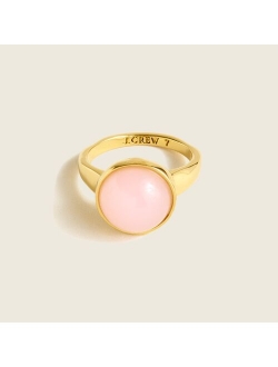 Semiprecious stone dot ring