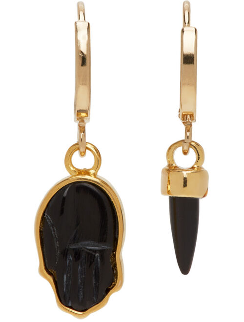 Isabel Marant Black & Gold It's All Right Mismatched Earrings