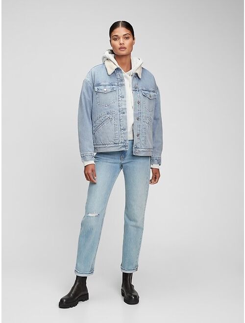 GAP Oversized Denim Sherpa Jacket