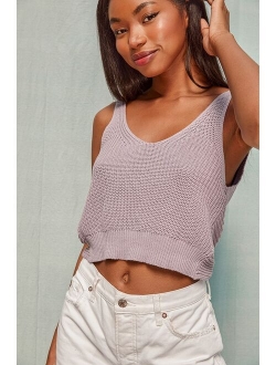 Let's Get Away Sage Green Knit Twist Back Tank Top