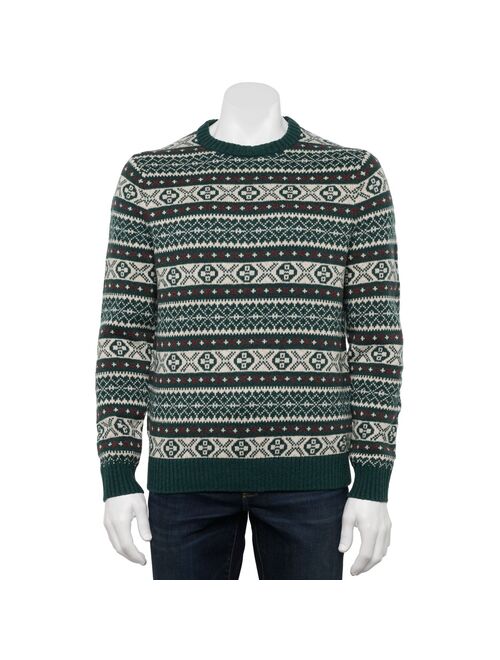 Men's Croft & Barrow® Patterned Crewneck Sweater