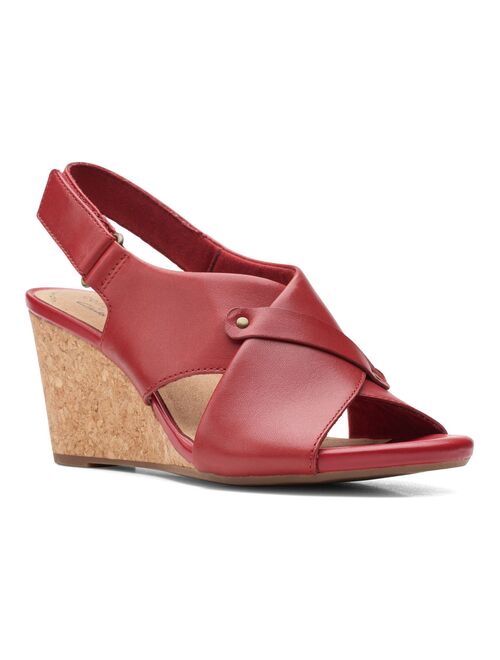 CLARKS ® Margee Eve Women's Leather Wedge Sandals