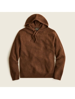 Cashmere waffle-knit hoodie sweater