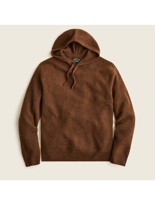 J.Crew Cashmere waffle-knit hoodie sweater