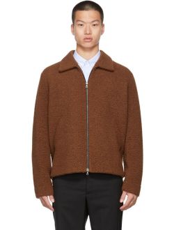 Harris Wharf London Brown Wool Golf Jacket