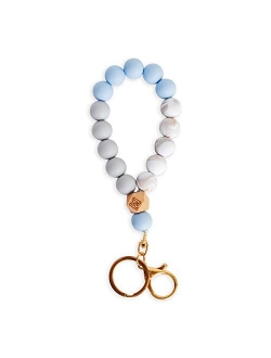 Dizzy Creek Designs Silicone Key Ring Bracelet for Women - Unique Stylish Beaded Bangle Wristlet Keychain