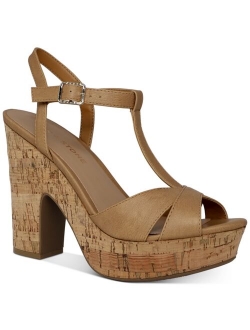 Jamie T-Strap Platform Dress Sandals, Created for Macy's