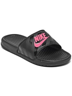 Women's Benassi JDI Swoosh Slide Sandals from Finish Line