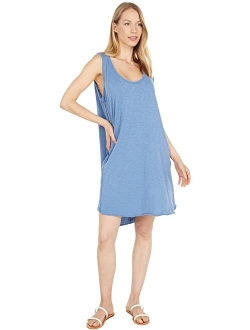 Mod-o-doc Slub Jersey Scoop Neck Seamed Tank Dress