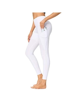 GAYHAY High Waist Yoga Pants with Pockets for Women - Soft Tummy Control 4 Way Stretch Capri Leggings for Workout Running