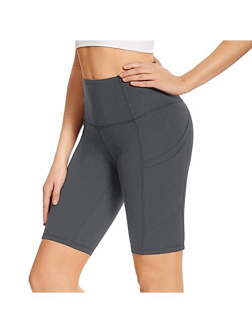 GAYHAY High Waist Yoga Pants with Pockets for Women - Soft Tummy Control 4 Way Stretch Capri Leggings for Workout Running