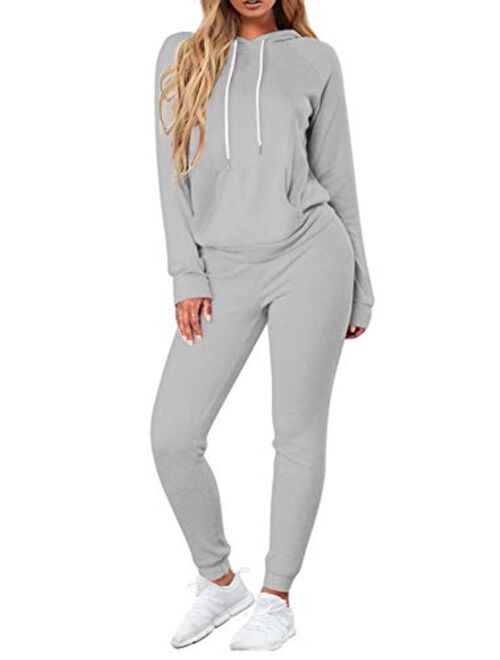 FUPHINE Womens's Tie Dye Jogger Outfit Sweatsuit 2 Piece Sweatshirt Long Sleeve Hooded and Pants Lounge Sets Tracksuit