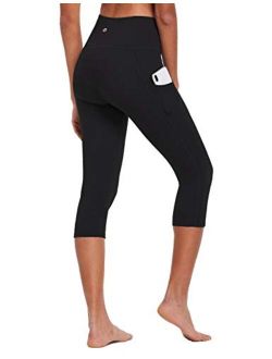 Women's Capri Leggings High Waisted Yoga Pants Stretch 3/4 Workout Exercise Capris with Pockets