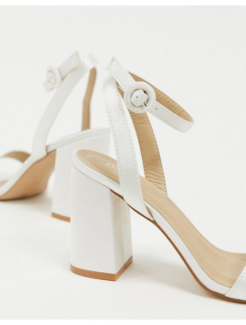 Be Mine Bridal Wink heeled sandals in ivory satin