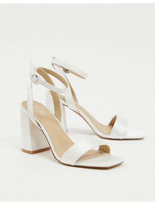 Be Mine Bridal Wink heeled sandals in ivory satin