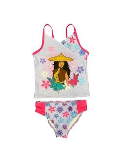 Disney's Raya Girls 4-6x Tankini Top & Bottoms Swimsuit Set