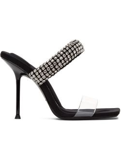 Alexander Wang Black PVC Julie Heeled Sandals