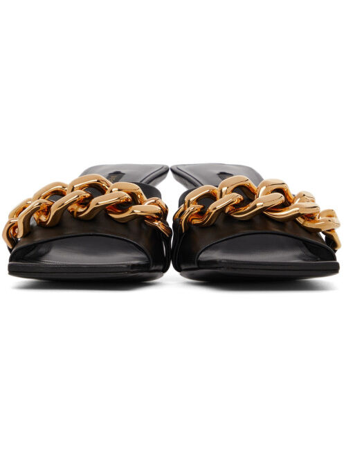 Versace Black Medusa Chain Mules