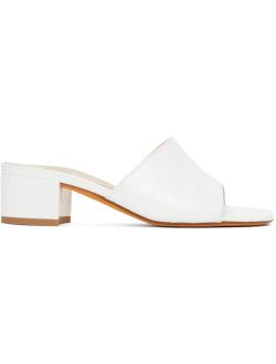 SSENSE Exclusive White Croc Agatha Sandals