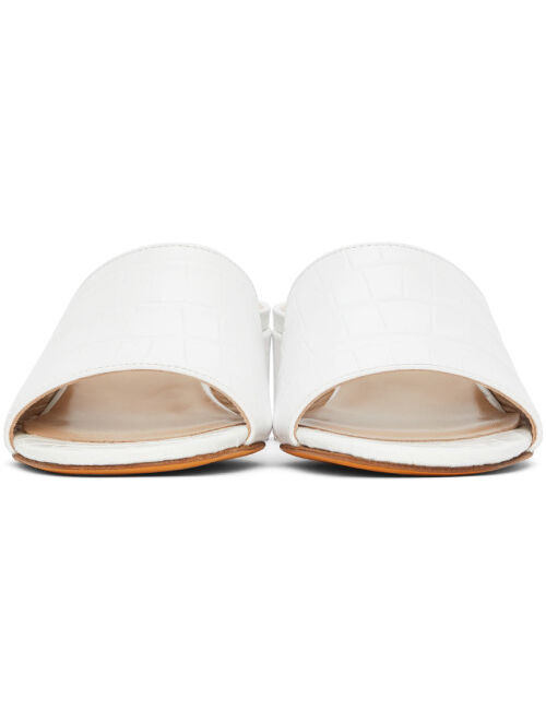 SSENSE Exclusive White Croc Agatha Sandals