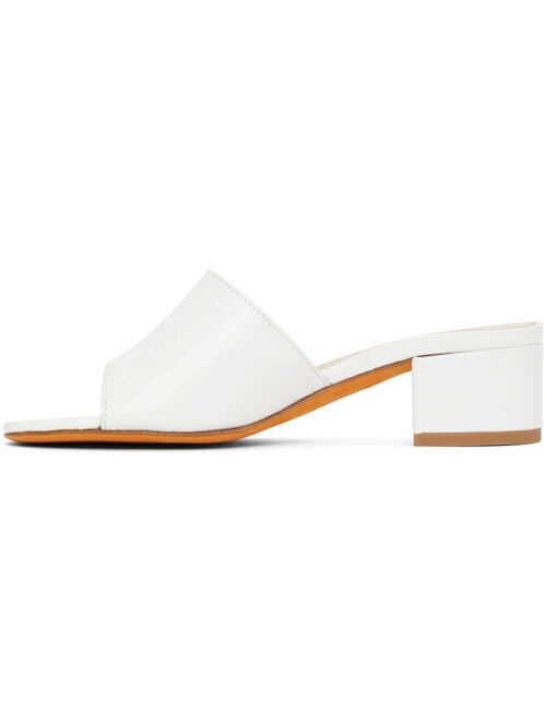 SSENSE Exclusive White Croc Agatha Sandals