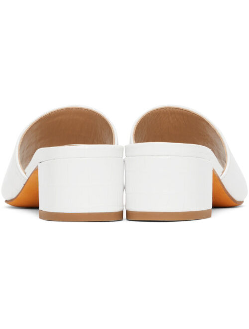 SSENSE Exclusive White Croc Agatha Sandals