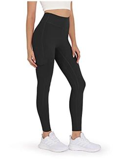 ODODOS Women's High Rise Cargo Pockets Yoga Capris Leggings Workout Athletic Running Cargo Leggings Pants