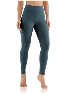 ODODOS Women's High Rise Cargo Pockets Yoga Capris Leggings Workout Athletic Running Cargo Leggings Pants