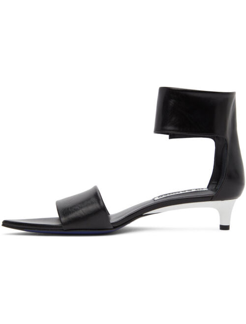 Jil Sander Black Pointed Heeled Sandals