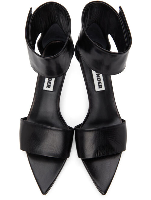 Jil Sander Black Pointed Heeled Sandals