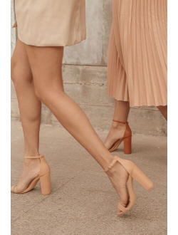 Taylor Naked Vanilla Ankle Strap Heels