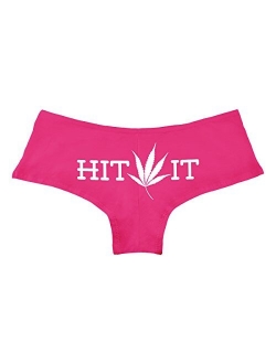 Hit It Pot Leaf Marijuana Weed Funny Women's Boyshort Underwear Panties