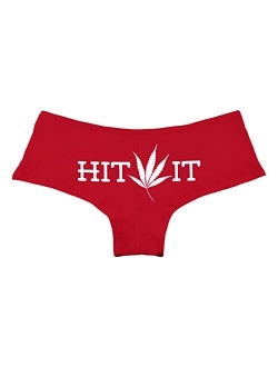 Hit It Pot Leaf Marijuana Weed Funny Women's Boyshort Underwear Panties