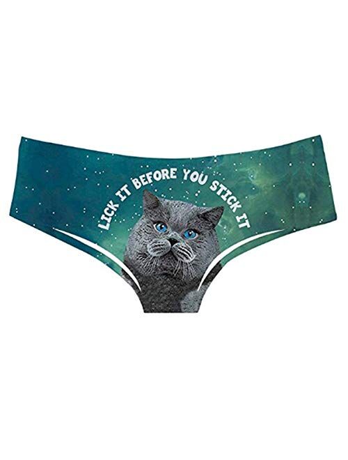 Funny Underwear for Women Funny Womens Underwear Funny Panties cat Underwear for Women