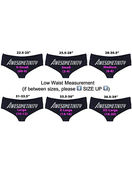 AWESOMETIVITY Fun Womens Funny Underwear - Sexy Panties Bachelorette Gift XS-XXL