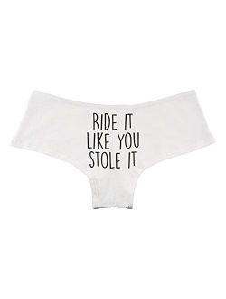 Ride It Like You Stole It Funny Women's Boyshort Underwear Panties