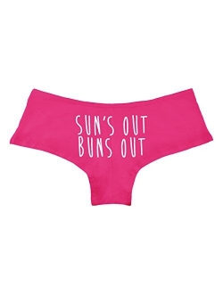 Sun's Out Buns Out Funny Women's Boyshort Underwear Panties