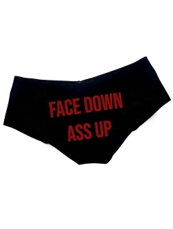 FACE DOWN ASS UP Fun Womens Funny Underwear Hipster Panty