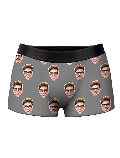 Custom Mens Underwear Boxers Briefs Wife's Face on Body Novelty Funny Gag Comical Gift