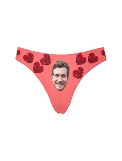 Custom Funny Face This Belongs to Me Women's Novelty Underwear Thongs Panty