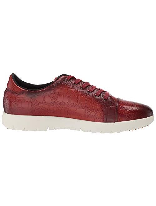 STACY ADAMS Men's Halcyon Exotic-Print Cap-Toe Lace-up Sneaker